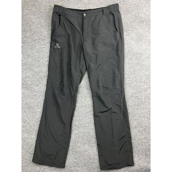 Salomon Active Dry Pants Men's 42 Black Advanced Skin Nylon Performance Wear - Picture 1 of 8